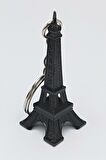 Paris Eyfel Kulesi 3D Metal Anahtarlık Siyah