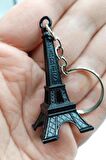 Paris Eyfel Kulesi 3D Metal Anahtarlık Siyah
