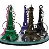 Paris Eyfel Kulesi 3D Metal Anahtarlık Renkli 5 Adet