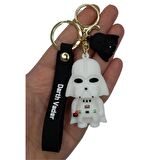 Star Wars Darth Vader Figür Beyaz Silikon Metal Anahtarlık