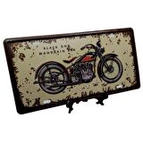 Dekoratif 3D Metal Plaka Harley Davidson 1933 Black And Mandarin Red 30cm