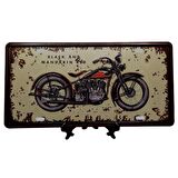 Dekoratif 3D Metal Plaka Harley Davidson 1933 Black And Mandarin Red 30cm