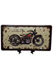 Dekoratif 3D Metal Plaka Harley Davidson 1933 Black And Mandarin Red 30cm