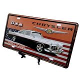 Dekoratif 3D Metal Plaka USA Chrysler 1957 C300 30cm