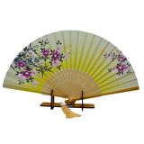 Japon Bambu Kumaş Yelpaze Çanta Boy Stant Hediyeli No.13