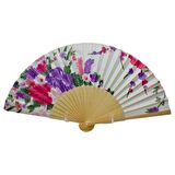 Japon Bambu Kumaş Yelpaze Çanta Boy Stant Hediyeli No.35