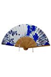 Japon Bambu Kumaş Yelpaze Çanta Boy Stant Hediyeli No.55