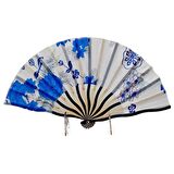 Japon Bambu Kumaş Yelpaze Çanta Boy Stant Hediyeli No.93
