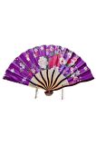 Japon Bambu Kumaş Yelpaze Çanta Boy Stant Hediyeli No.117