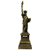 Vintage Metal USA Özgürlük Heykeli Biblo Antik Bronz 15 cm