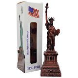 Vintage Metal USA Özgürlük Heykeli Biblo Antik Bakır 18 cm