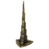 Vintage Metal Burj Khalifa Biblo Antik Bronz 22 cm Burç Halife