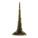 Vintage Metal Burj Khalifa Biblo Antik Bronz 22 cm Burç Halife