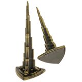 Vintage Metal Burj Khalifa Biblo Antik Bronz 22 cm Burç Halife