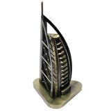 Vintage Metal Dubai Burj Al Arab Biblo Antik Bronz 16 cm