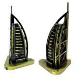 Vintage Metal Dubai Burj Al Arab Biblo Antik Bronz 16 cm