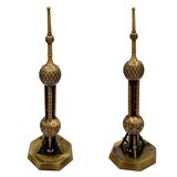 Vintage Metal Shanghai Oriental Pearl Tv Tower Biblo Antik Bronz 25 cm