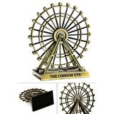 Vintage Metal İngiltere London Eye Biblo Antik Bronz 9 cm