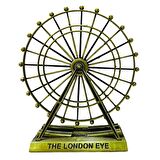 Vintage Metal İngiltere London Eye Biblo Antik Bronz 9 cm
