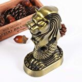 Vintage Metal Singapur Merlion Biblo Antik Bronz 16 cm