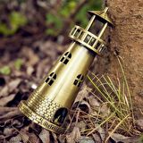 Vintage Metal Deniz Feneri Biblo Antik Bronz 18 cm
