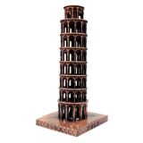 Vintage Metal İtalya Pisa Kulesi Biblo Antik Bakır 16 cm