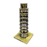Vintage Metal İtalya Pisa Kulesi Biblo Antik Bronz 16 cm