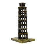 Vintage Metal İtalya Pisa Kulesi Biblo Antik Bronz 16 cm
