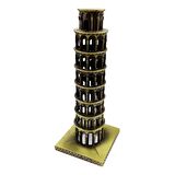 Vintage Metal İtalya Pisa Kulesi Biblo Antik Bronz 20 cm