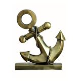 Vintage Metal Çapa Biblo Antik Bronz 16 cm
