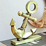 Vintage Metal Çapa Biblo Antik Bronz 16 cm