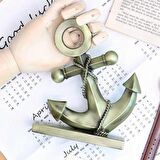 Vintage Metal Çapa Biblo Antik Bronz 16 cm