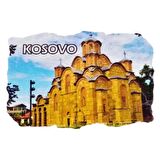 Kosova Temalı Fresco Magnet