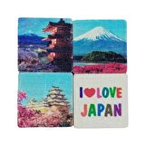 Japonya Temalı Dörtlü Taş Magnet