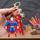 Süperman 3D Silikon Anahtarlık Gold Metal