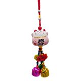 Feng Shui Maneki Neko Şans Kedisi Pembe No.3