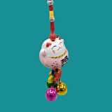 Feng Shui Maneki Neko Şans Kedisi Pembe No.3