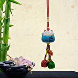 Feng Shui Maneki Neko Şans Kedisi Mavi No.3