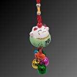 Feng Shui Maneki Neko Şans Kedisi Yeşil No.3