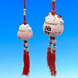 Feng Shui Maneki Neko Şans Kedisi Pembe No.4