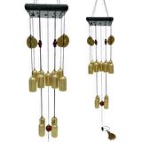 Feng Shui Metal Rüzgar Çanı Şans Parası İki Katlı S07