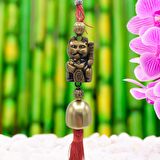 Çin Feng Shui Şans ve Bereket Metal Çan Maneki Neko 30 cm