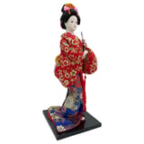Japon Kimonolu Geyşa Bebek Kabuki Biblo 30 cm No.11
