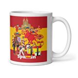 İspanya Kupa Bardak 2 Adet Seyahat Hatıra Spain Mug