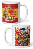 İspanya Kupa Bardak 2 Adet Seyahat Hatıra Spain Mug