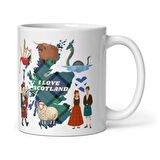 İskoçya Kupa Bardak 2 Adet Seyahat Hatıra Scotland Mug