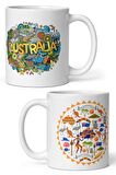 Avustralya Kupa Bardak 2 Adet Seyahat Hatıra Australia Mug