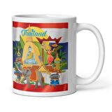 Tayland Kupa Bardak 2 Adet Seyahat Hatıra Thailand Mug