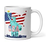 Amerika Birleşik Devletleri Kupa Bardak 2 Adet Seyahat Hatıra USA Mug