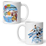 Arjantin Kupa Bardak 2 Adet Seyahat Hatıra Argentina Mug